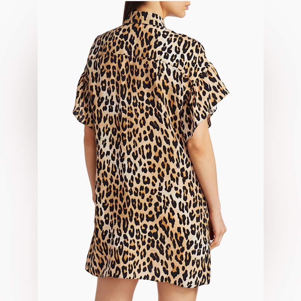 Alice + Olivia Jude Tunic Leopard Print Shirt Dress - Size Small EUC - Picture 4 of 8